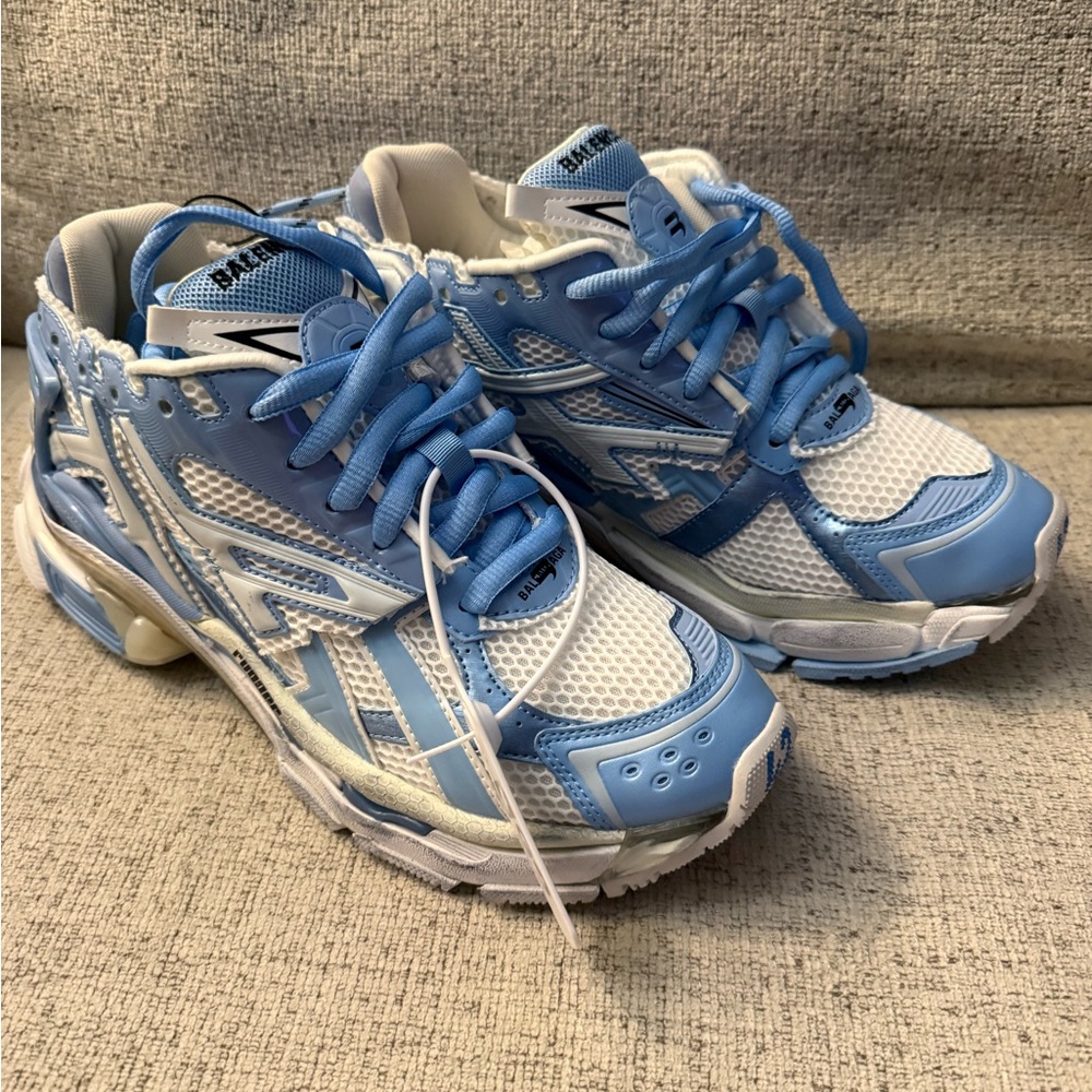 Balenciaga Blue and White Sneakers